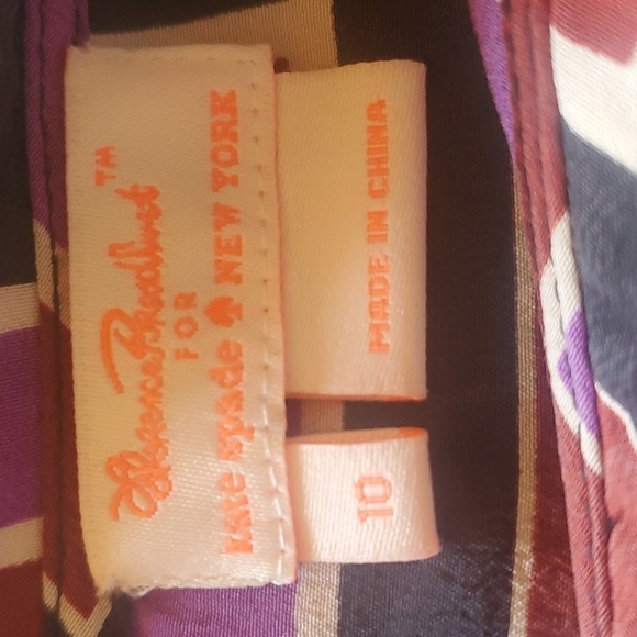 Kate Spade NY Florence Broadhurst Milan 100% Silk Sleeveless Sz. 10 Blouse - Picture 6 of 11